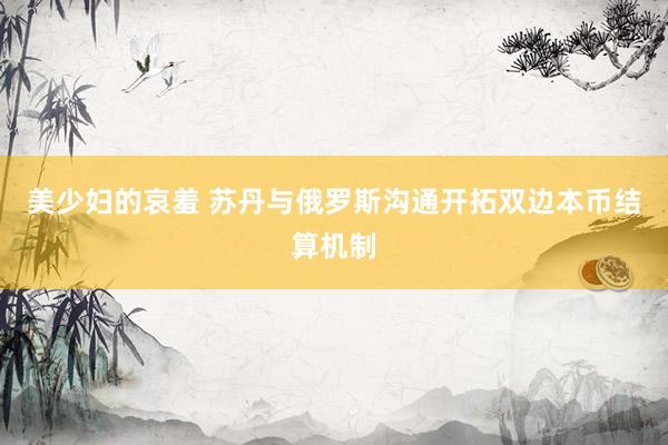 美少妇的哀羞 苏丹与俄罗斯沟通开拓双边本币结算机制