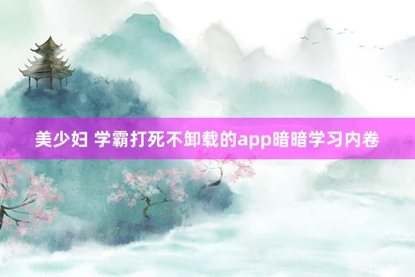 美少妇 学霸打死不卸载的app暗暗学习内卷