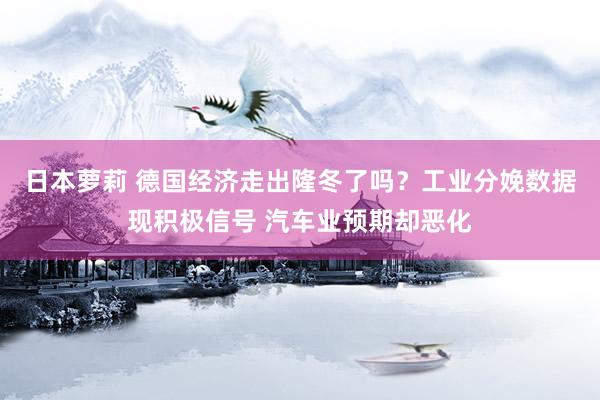 日本萝莉 德国经济走出隆冬了吗？工业分娩数据现积极信号 汽车业预期却恶化